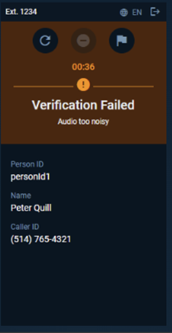 Verification failed